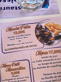 Restaurant de fruits de mer Restaurant Au Poisson Bleu à Palavas-les-Flots (la carte)