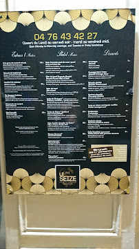 Restaurant Le Seize à Grenoble (la carte)