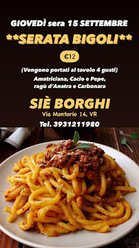 Ristorante pizzeria Siè Borghi à Verona menu