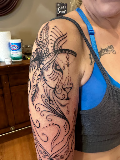 Explore tribal bear tattoo ideas, creative tattoo ideas in Blackwood, available at Candi Girl Ink