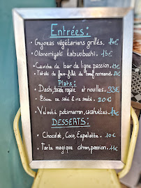 Restaurant Tempête à Quiberon (le menu)