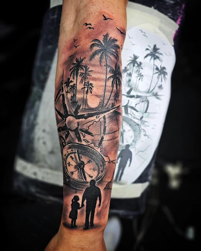 Explore sketch tattoo ideas, creative tattoo ideas in Fort Myers, available at Loyal 2 The Coil Tattoos & Piercings (Edison Mall Location Entrance F)