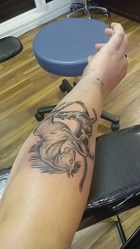 Explore half of sleeve tattoo ideas, creative tattoo ideas in Albuquerque, available at Albuquerque Ink tattoo College Plaza