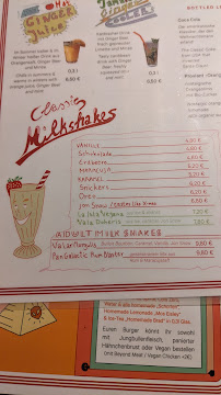 Space Burger à Düsseldorf menu