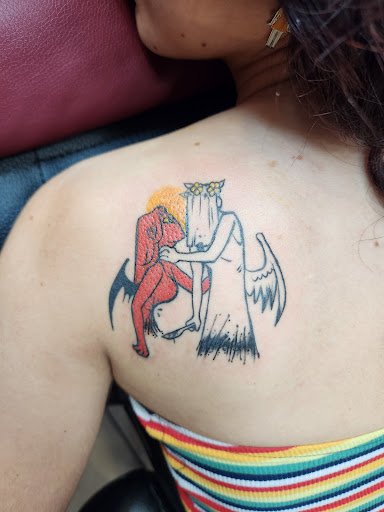 Explore chest cross tattoo ideas, creative tattoo ideas in Round Rock, available at Supernova Tattoo Parlour