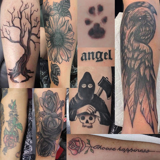 Explore chest name tattoo ideas, creative tattoo ideas in Dayton, available at Uppity Tattoos