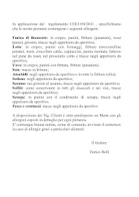 Menu / carte de Bar Paninoteca Friend à San Vito di Cadore