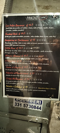 Banana Food & Game Paninoteca à Rome menu