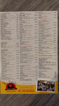 Menu du Da Panchi à San Zaccaria