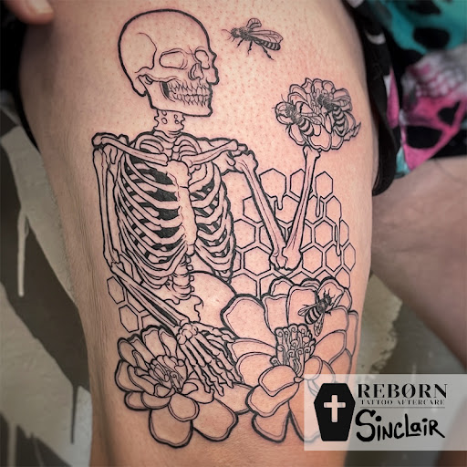 Explore country music tattoo ideas, creative tattoo ideas in Zumbrota, available at Art by Sinclair Tattoo Artist At Dry Bones Ink