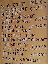 Restaurant L’art et la glace à Saint-Guilhem-le-Désert (le menu)