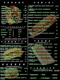 Menu du Pizzaiolo à Montauban