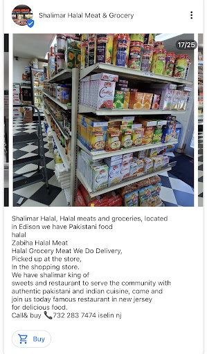 Grocery Store «Shalimar Halal Meat & Grocery», reviews and photos, 41 Middlesex Ave, Iselin, NJ 08830, USA