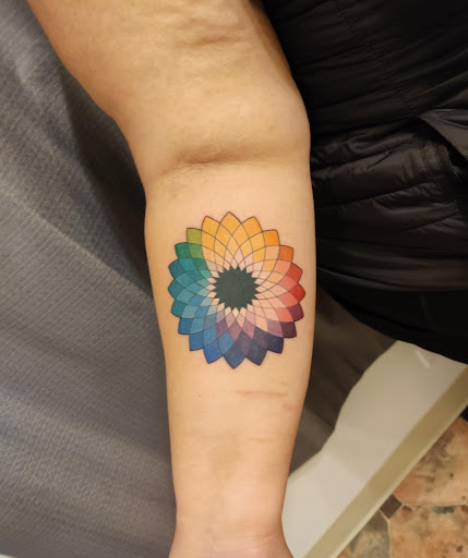 Explore trippy mushroom tattoo ideas, creative tattoo ideas in Hebron, available at Explosive Ink Tattoo