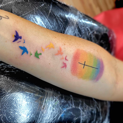 Explore tattoo family sleeve ideas, creative tattoo ideas in Benton, available at Spectrum Tattoo