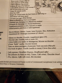 Robert et Louise à Paris menu