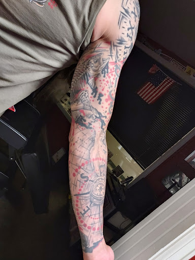 Explore christian half sleeve tattoo ideas, creative tattoo ideas in Alamosa, available at Ink Pusher