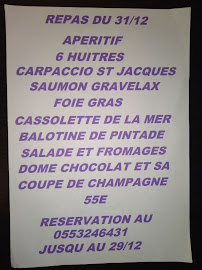 Le Saint Felix à Saint-Félix-de-Villadeix menu
