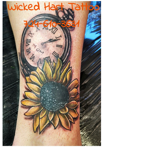 Explore flower garden tattoo ideas, creative tattoo ideas in Latrobe, available at Wicked Hart Tattoo