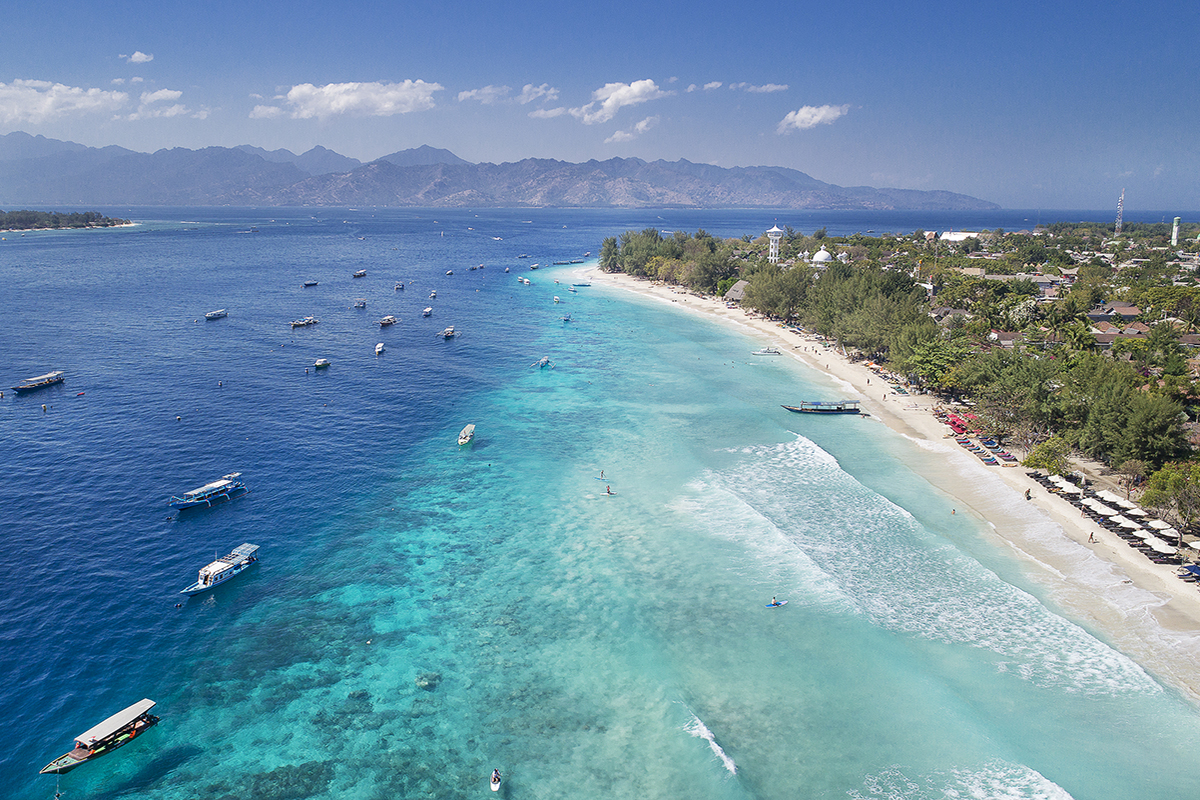 Foto von Gili Trawangan Oststrand mit beiger sand Oberfläche