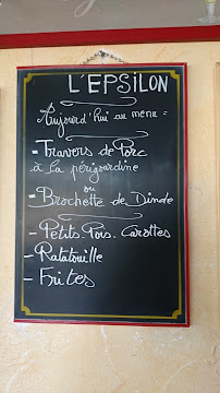 Restaurant Epsilon à Boulazac Isle Manoire (la carte)