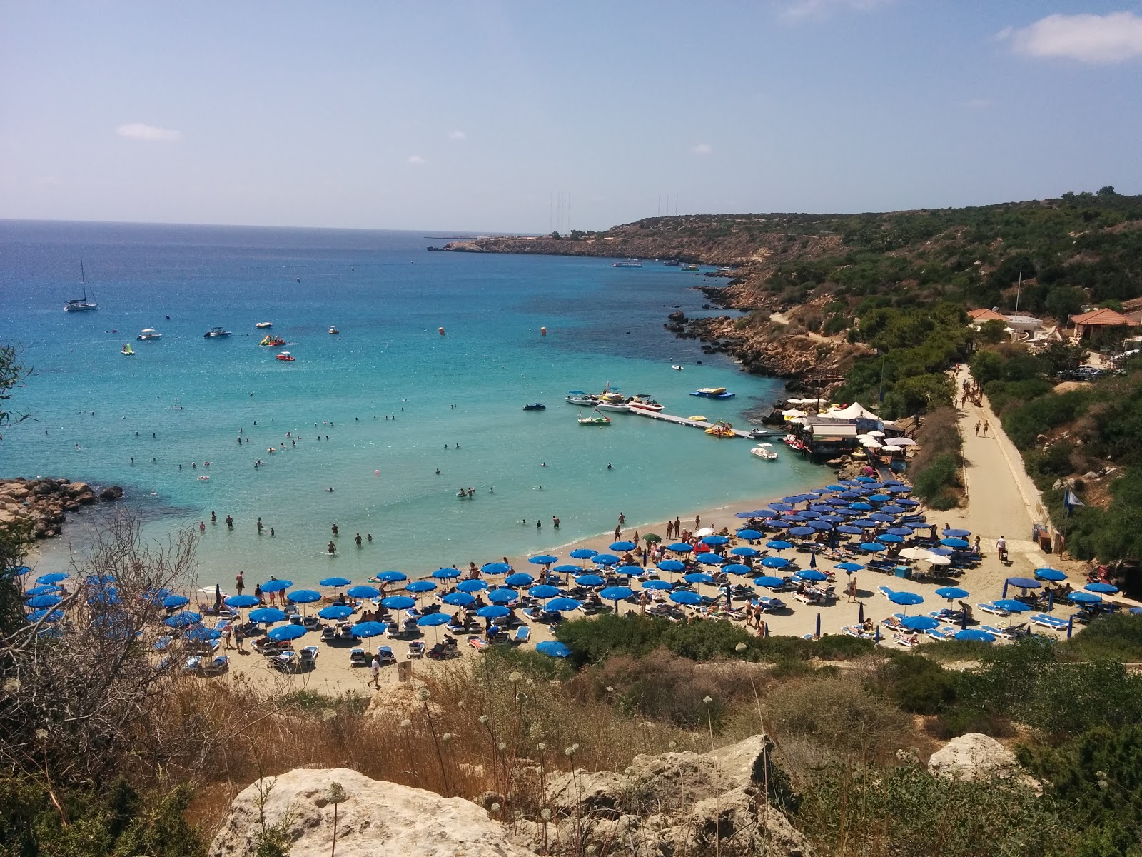 Photo of Konnos beach with turquoise pure water surface