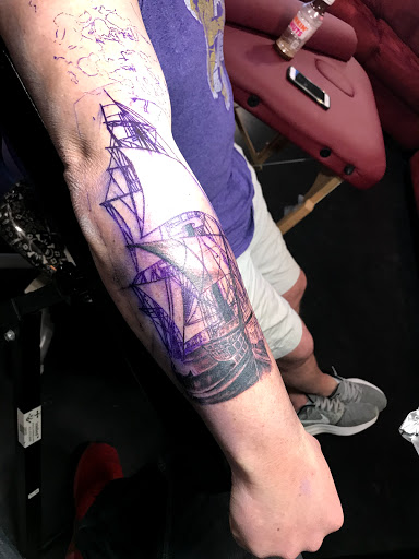 Explore tattoo leg sleeve ideas, creative tattoo ideas in Shreveport, available at Legacy Ink Tattoo Studio