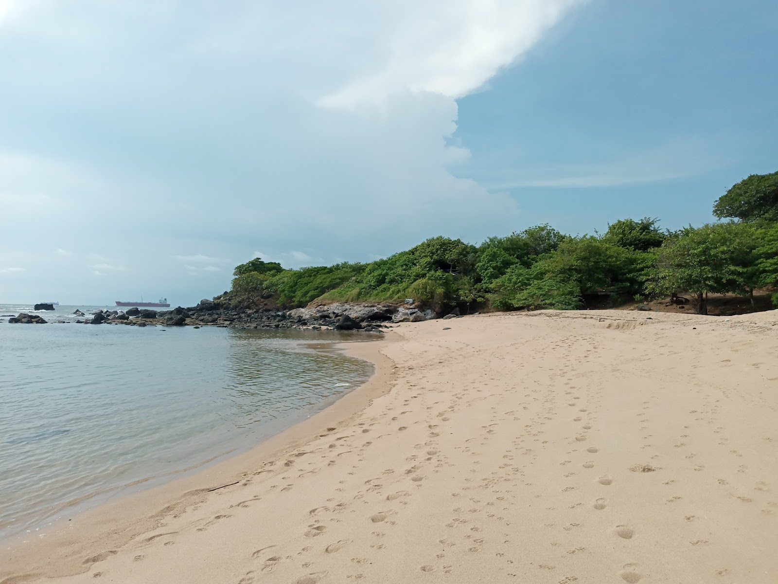 Φωτογραφία του Los Almendros Beach περιτριγυρισμένο από βουνά