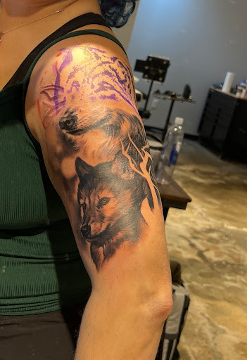 Explore shoulder cap tattoo ideas, creative tattoo ideas in San Diego, available at Bay Ink Tattoo & Piercing