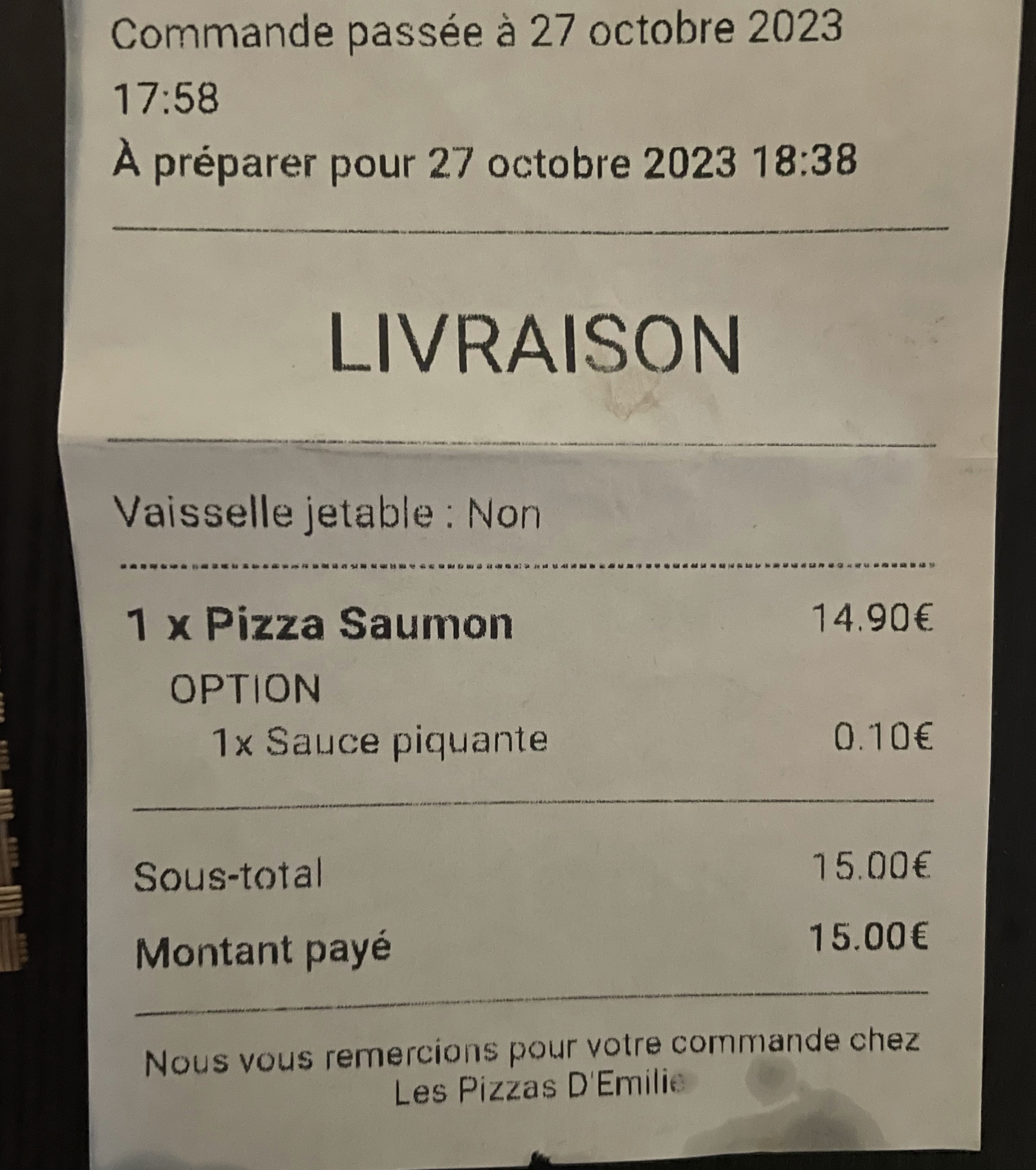 Photo n° 1 de l'avis de Paul. fait le 27/10/2023 à 18:41