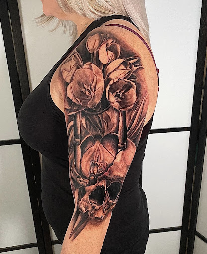 Explore forearm tattoo filler ideas, creative tattoo ideas in Fairborn, available at Royal Prevail Tattoo