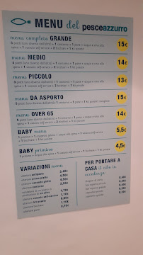 Restaurant de fruits de mer PesceAzzurro Cattolica à Cattolica (le menu)