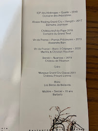 Restaurant David Toutain à Paris menu