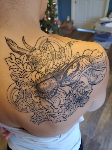 Explore cat memorial tattoo ideas, creative tattoo ideas in Asheville, available at Valiant Inscriptions