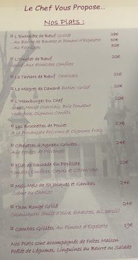 Menu du Le Plaisancier à Plaisance-du-Touch