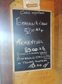 Menu du Chalet Casalpiano à Morrone del Sannio