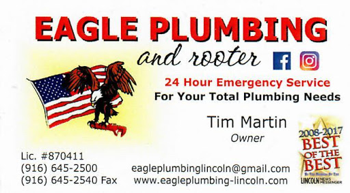 Plumber «Eagle Plumbing & Rooter», reviews and photos, 110 Flocchini Cir Suite 800, Lincoln, CA 95648, USA