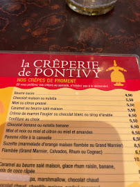 Crêperie de Pontivy à Paris menu