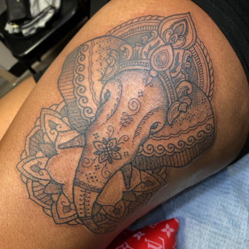 Explore princess tattoo ideas, creative tattoo ideas in Hinesville, available at Dark Horse Art Studios