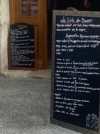 Restaurant français La Table des Baous à Saint-Jeannet (le menu)