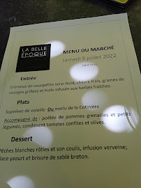 Restaurant Restaurant La Belle Epoque à Cognac - menu / carte
