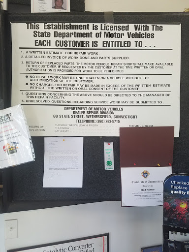Brake Shop «Mad Hatter Auto Repair», reviews and photos, 14 Cranbrook Dr, Enfield, CT 06082, USA