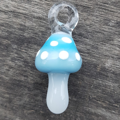 Blue Mushroom Glass