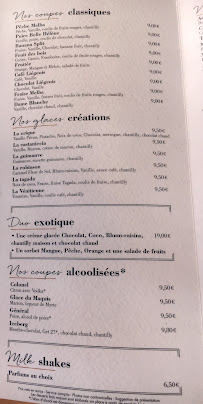 Restaurant la Crique à Olmeto carte