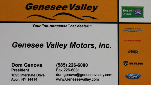 Car Dealer «Genesee Valley Chrysler Dodge Jeep», reviews and photos, 1695 Interstate Dr, Avon, NY 14414, USA