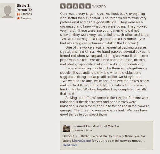 Moving Company «MoveCo.Net», reviews and photos, 7000 Independence Pkwy #160, Plano, TX 75025, USA