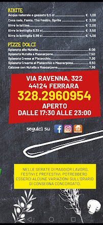 Livraison de pizzas Pizzeria Il botteghino à Ferrara (le menu)