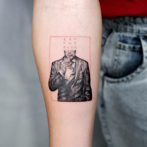 Explore snoopy tattoo ideas, creative tattoo ideas in Los Angeles, available at Ethos Art Haus Tattoo