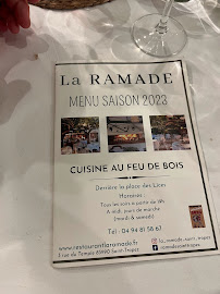 Restaurant La Ramade à Saint-Tropez - menu / carte