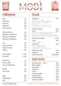 Bar Cafè Modì à Albignasego carte